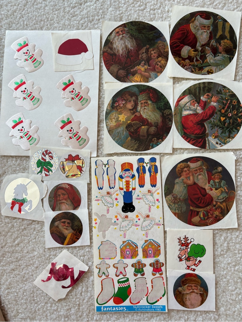 Vintage Collection of 20+ Christmas themed Stickers